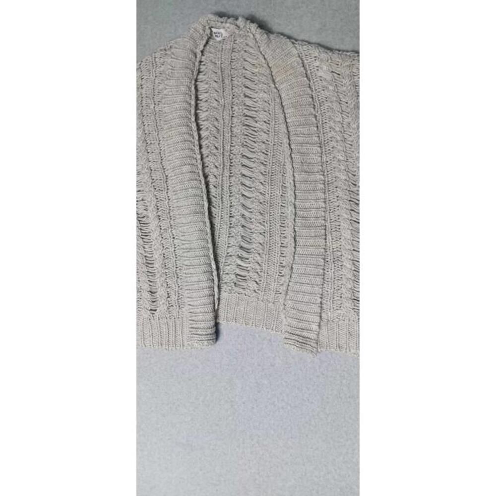 Princess Polly Crochet Open Front Cardigan Womens Size S/M Gray Mixed Knit - Picture 5 of 11